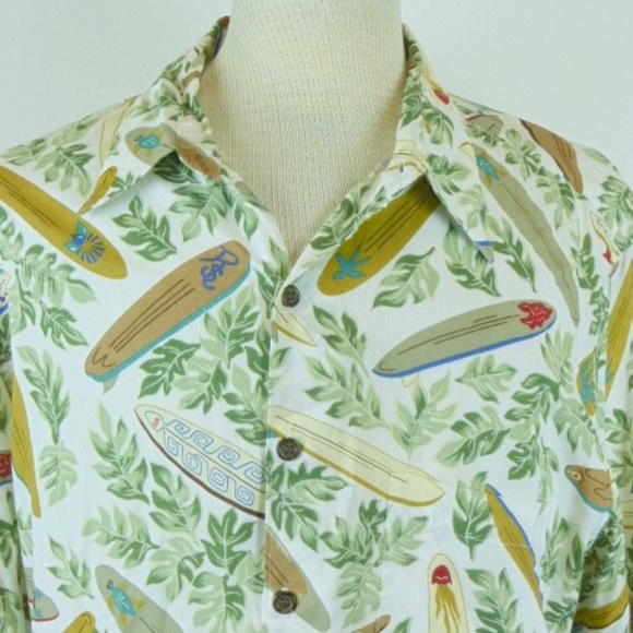Vintage REYN SPOONER Dietrich Varez SURFBOARD surfing Hawaiian Shirt XL - Picture 2 of 6